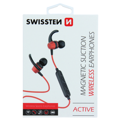 Swissten Stereo bluetooth sluchátka ACTIVE RED