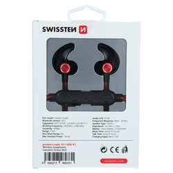 Swissten Stereo bluetooth sluchátka ACTIVE RED