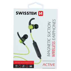 Swissten Stereo bluetooth sluchátka ACTIVE LIME