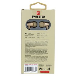 Swissten Sluchátka EARBUDS DYNAMIC YS500 GOLD