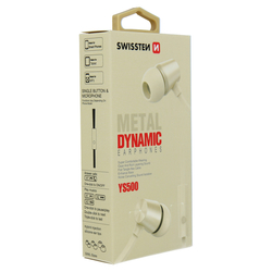 Swissten Sluchátka EARBUDS DYNAMIC YS500 GOLD