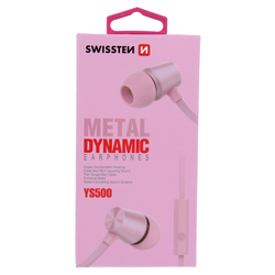 Swissten Sluchátka EARBUDS DYNAMIC YS500 PINKGOLD