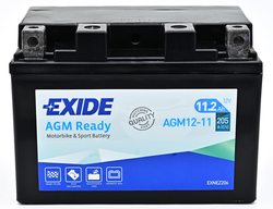 Exide AGM12-11, 12V 11Ah 205A (150x87x110mm) JIS: