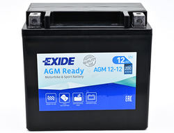 Exide AGM12-12, 12V 12Ah 200A (150x87x145mm) JIS: YTX14-BS