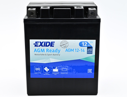 Exide AGM12-14, 12V 12Ah 210A (134x89x164mm) JIS: YTX14AHL-BS