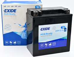 Exide AGM12-16, 12V 16Ah 170A (150x90x160mm) JIS: YTX16-BS