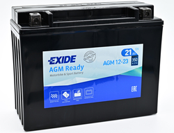 Exide AGM12-23, 12V 21Ah 350A (205x86x162mm) JIS: YTX24HL-BS