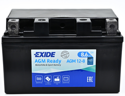 Exide AGM12-8, 12V 8,6Ah 145A (150x87x93mm) JIS: YTZ10-BS