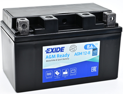 Exide AGM12-8, 12V 8,6Ah 145A (150x87x93mm) JIS: YTZ10-BS