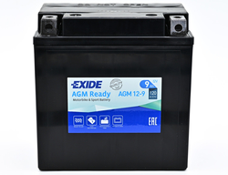 Exide AGM12-9, 12V 9Ah 120A (135x75x139mm) JIS: YB9-B