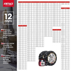 Sněhové řetězy 12mm KN-100 AMiO-02115