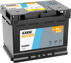 Exide Premium 12V 60Ah 600A, EA601 (242x175x190mm, levá)