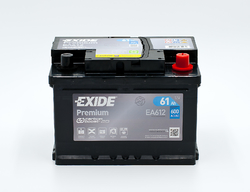 Exide Premium 12V 61Ah 600A, EA612 (242x175x175mm, pravá)