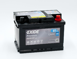 Exide Premium 12V 61Ah 600A, EA612 (242x175x175mm, pravá)