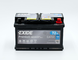 Exide Premium 12V 72Ah 720A, EA722 (278x175x175mm, pravá)