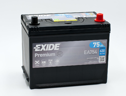 Exide Premium 12V 75Ah 630A, EA754 (272x173x222mm, pravá)