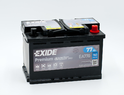 Exide Premium 12V 77Ah 760A, EA770 (278x175x190mm, pravá)