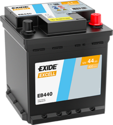 Exide Excell 12V 44Ah 420A, EB400 (175x175x190mm)