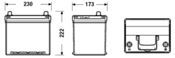 Exide Excell 12V 60Ah 390A, EB604 (230x173x222mm, pravá)