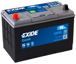 EXIDE Excell 12V 95Ah 720A, EB955 (306x173x222mm, levá)