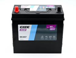 Exide AGM 12V 45Ah 380A, EK457 (237x127x225mm)