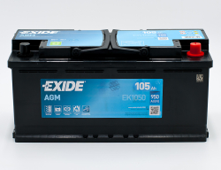 Exide AGM 12V 105Ah 950A, EK1050 (392x175x190mm, pravá) 