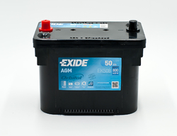 Exide AGM 12V 50Ah 800A, EK508 (260x173x206mm)