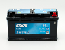Exide AGM 12V 95Ah 850A, EK950 (353x175x190mm, pravá)