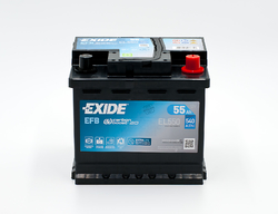 Exide EFB 12V 55Ah 4540A, EL550 (207x175x190mm, pravá)