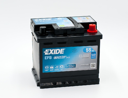 Exide EFB 12V 55Ah 540A, EL550 (207x175x190mm, pravá)