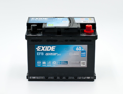 Exide EFB 12V 60Ah 520A, EL600 (242x175x190mm, pravá)