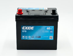 Exide EFB 12V 60Ah 520A, EL605 (230x173x222mm, levá)