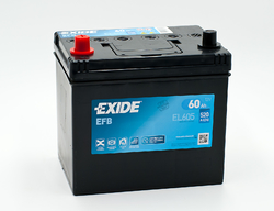 Exide EFB 12V 60Ah 520A, EL605 (230x173x222mm, levá)