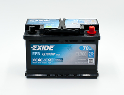 Exide EFB 12V 70Ah 760A, EL700 (278x175x190mm, pravá)