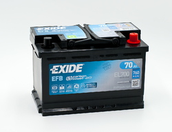 Exide EFB 12V 70Ah 760A, EL700 (278x175x190mm, pravá)