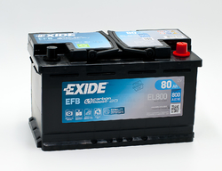 Exide EFB 12V 80Ah 800A, EL800 (315x175x190mm, pravá)