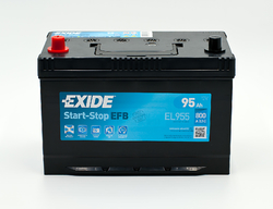 Exide EFB 12V 95Ah 800A, EL955 (306x173x222mm, levá)