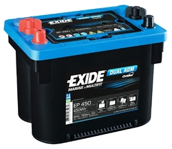 Exide EP450 Dual AGM 12V 50Ah 750A (260x173x206mm)