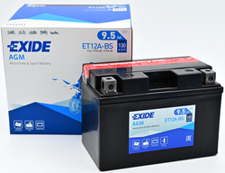 Exide AGM 12V 9,5Ah 130A, ET12A-BS (150x87x105mm) JIS: YT12A-BS