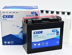 Exide AGM 12V 10Ah 160A, ET12B-BS (150x70x130mm) JIS: YT12B-BS