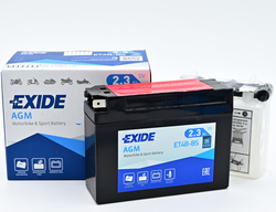 Exide AGM 12V 2,3Ah 35A, ET4B-BS (113x38x85mm) JIS: YT4B-BS