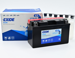 Exide AGM 12V 6,5Ah 85A, ET7B-BS (150x65x93mm) JIS: YT7B-BS