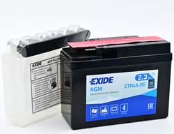 Exide AGM 12V 2,3Ah 35A, ETR4A-BS (113x48x85mm) JIS: YTR4A-BS 