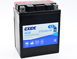 Exide AGM 12V 12Ah 210A, ETX14AH-BS (134x89x164mm) JIS: YTX14AH-BS