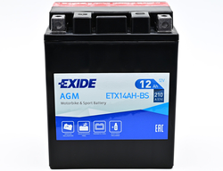 Exide AGM 12V 12Ah 210A, ETX14AH-BS (134x89x164mm) JIS: YTX14AH-BS