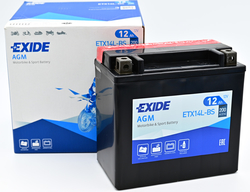 Exide AGM 12V 12Ah 200A, ETX14L-BS (150x87x145mm) JIS: YTX14L-BS