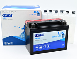 Exide AGM 12V 13Ah 210A, ETX15L-BS (175x87x130mm) JIS: YTX15L-BS