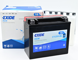 Exide AGM 12V 18Ah 270A, ETX20H-BS (175x87x155mm) JIS: YTX20H-BS