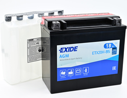 Exide AGM 12V 18Ah 270A, ETX20H-BS (175x87x155mm) JIS: YTX20H-BS