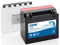 Exide AGM 12V 18Ah 270A, ETX20HL-BS (175x87x155mm) JIS: YTX20HL-BS